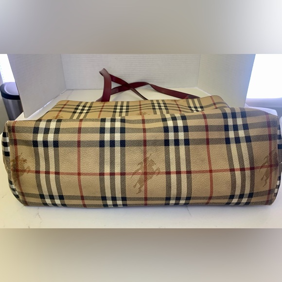 Burberry Tote Tartan Red ~Large - Picture 2 of 12